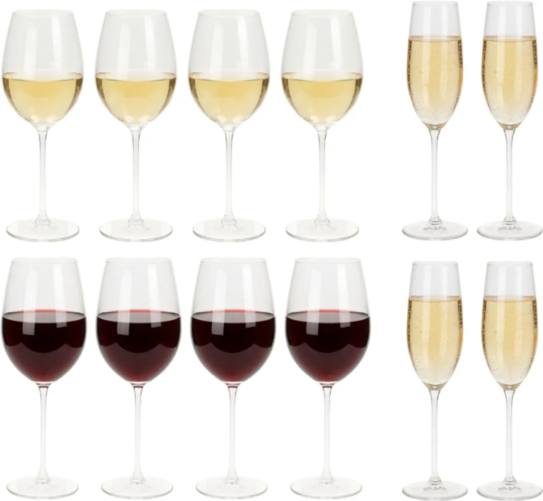 Cookinglife Solare Wijnglazen - 12 Stuks - 350ml - Transparant