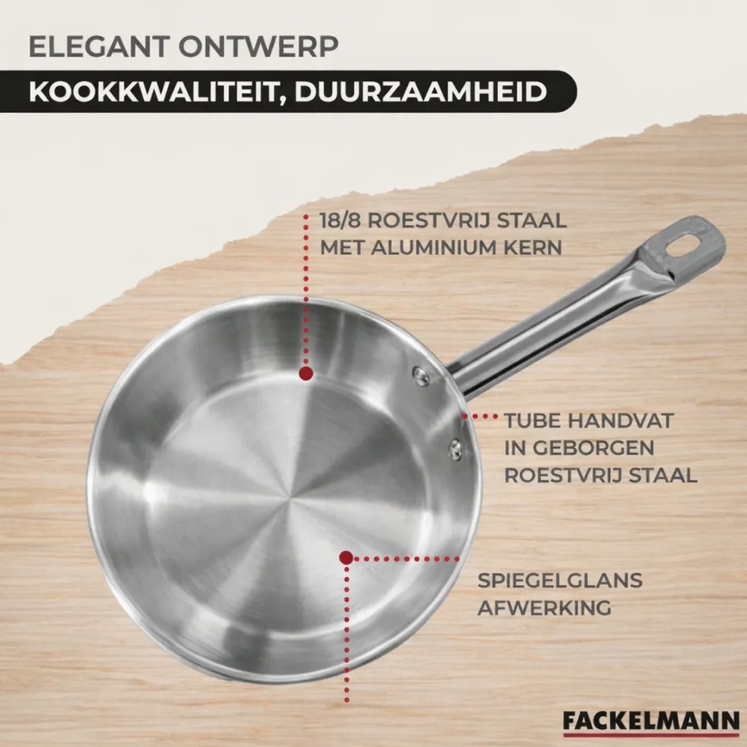 Fackelmann 9351150B88 Kookset - 5 Stuks Roestvrij Staal