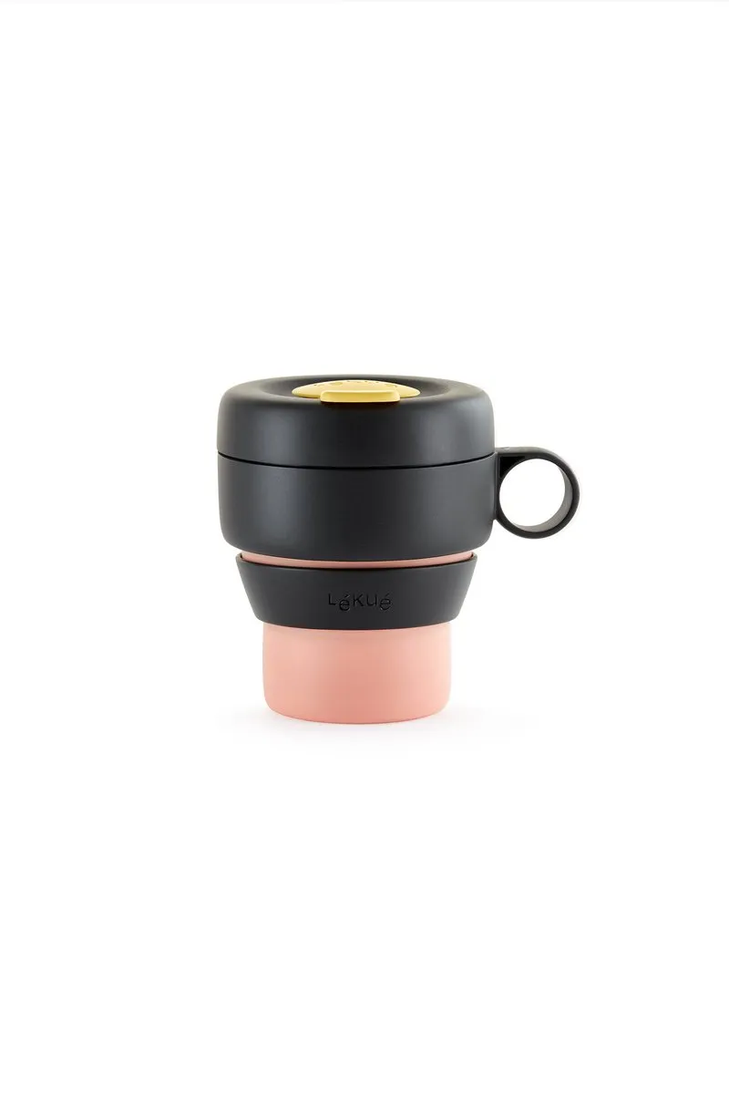 Lékué Koffiebeker To Go - 355 ml - Coral Pink