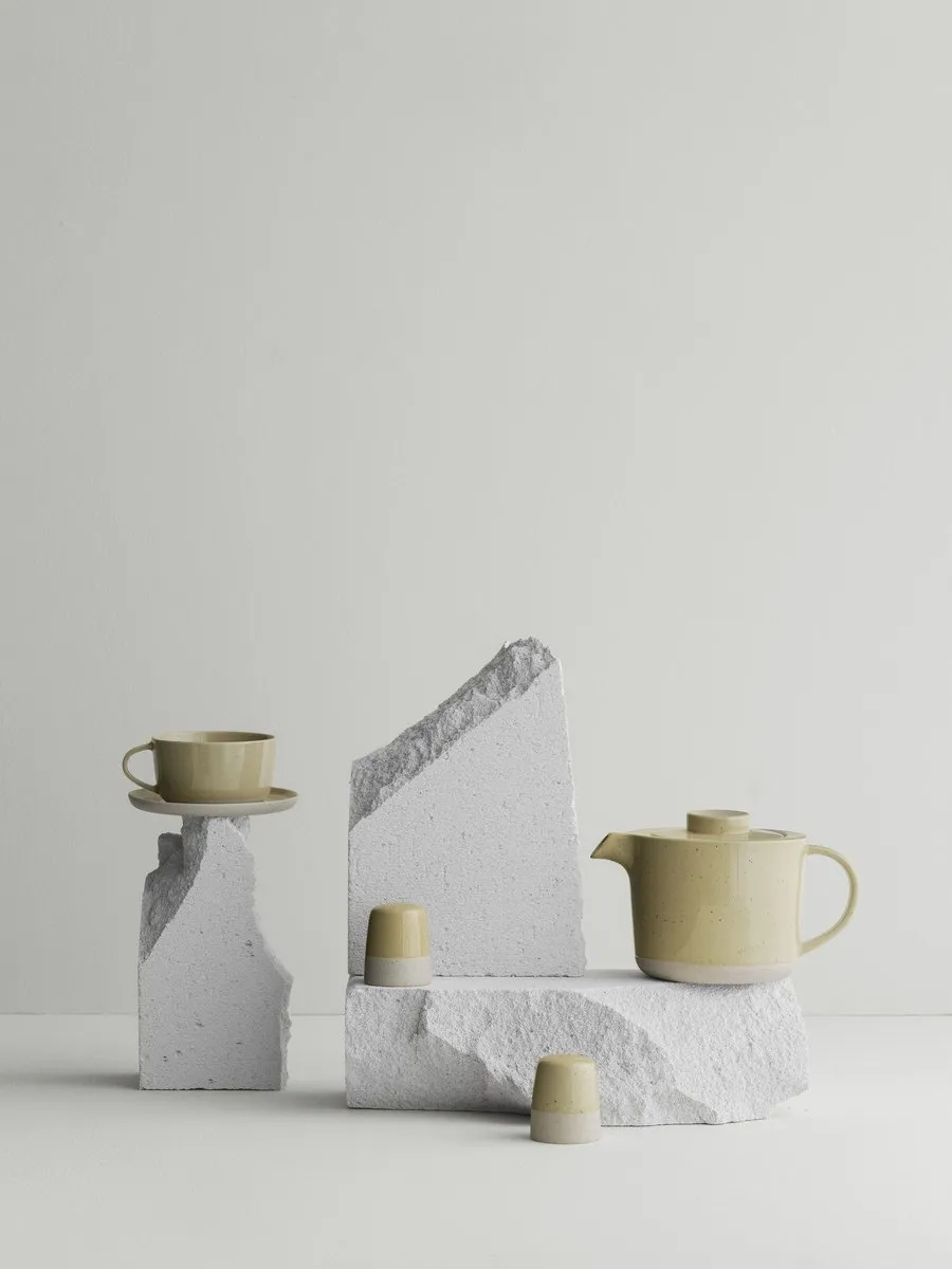 Blomus Sablo Stone Theekop - Grijs/Blauw