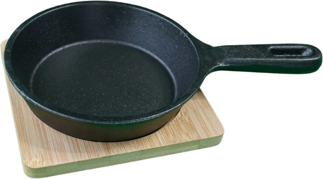 Excellent Houseware Tapas Steelpannetje Gietijzer Ø12.5cm - Zwart