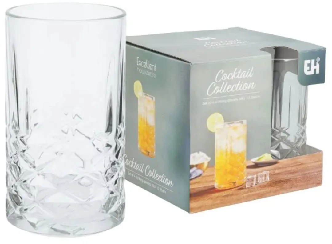 Excellent Houseware Drinkglazen 12 Stuks - 360ml - Longdrink