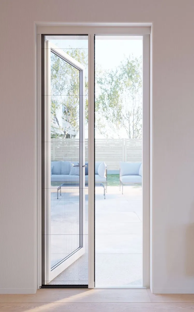 Bruynzeel Plissé Vliegendeur S900 96x197-200cm Wit