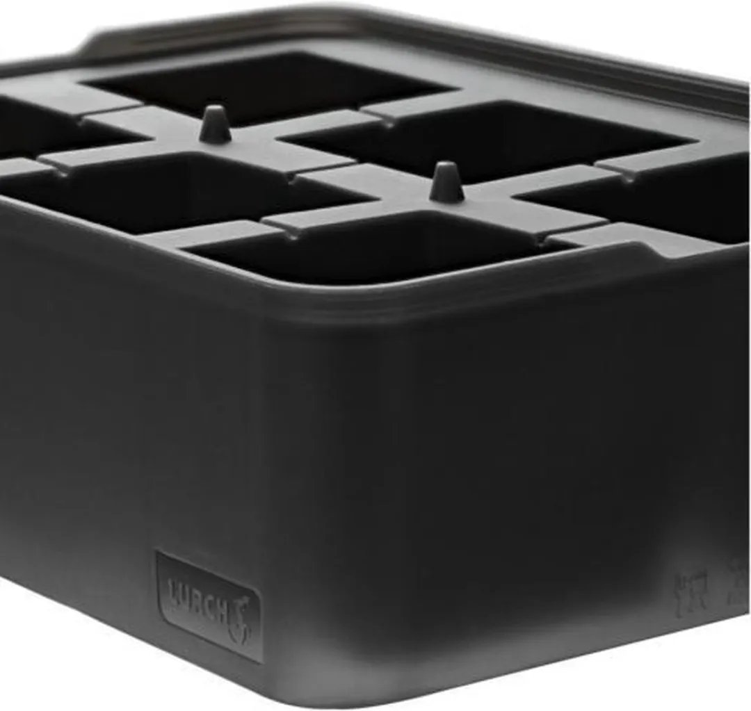 Lurch Silicone IJsblokjesvorm 6 Stuks - 5x5cm Zwart