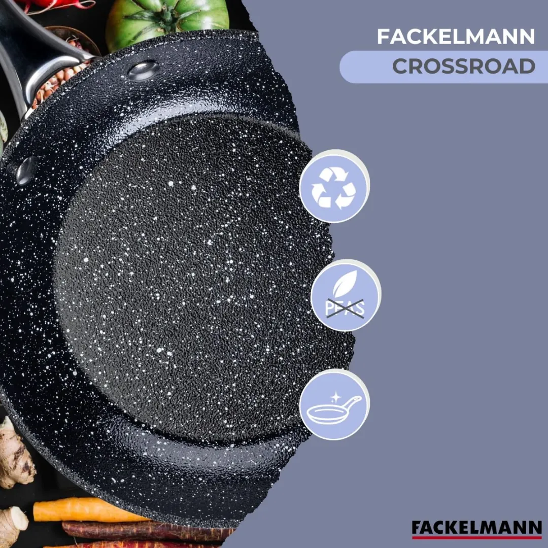Fackelmann 9433750 Antiaanbakpan 20cm - Zwart/Grijs