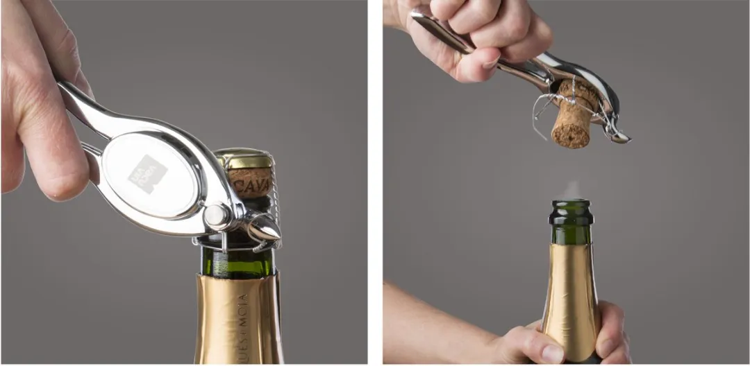 VacuVin Champagneflesopener - Zilver