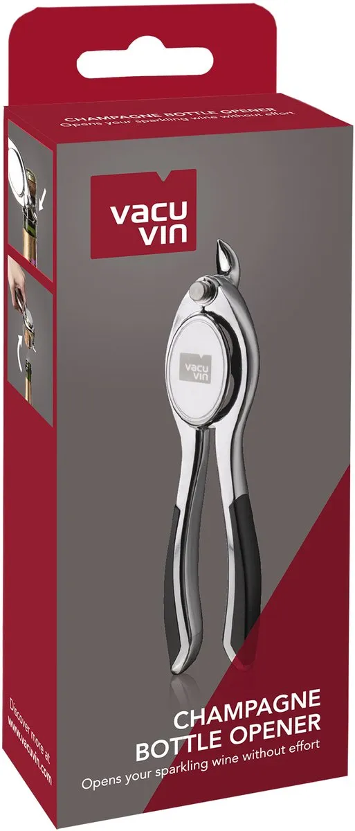 VacuVin Champagneflesopener - Zilver