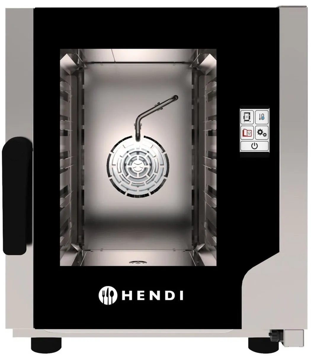 HENDI Contact 219942 Hetelucht Stoomoven 5x GN 2/3 - 3200W - Roestvrijstaal