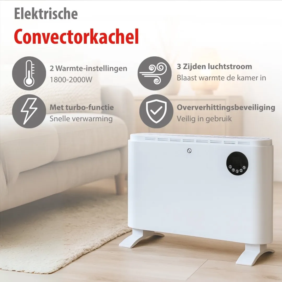 Alpina MEAKA3880/007 Elektrische Convectorkachel 2000W - Wit