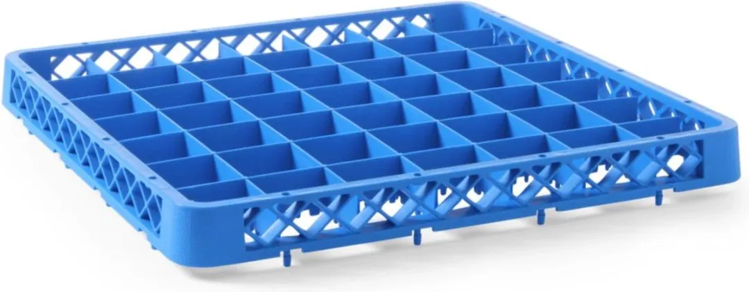 HENDI Vaatwaskorf Verhoger 49 Vaks - 500x500x45mm - Blauw