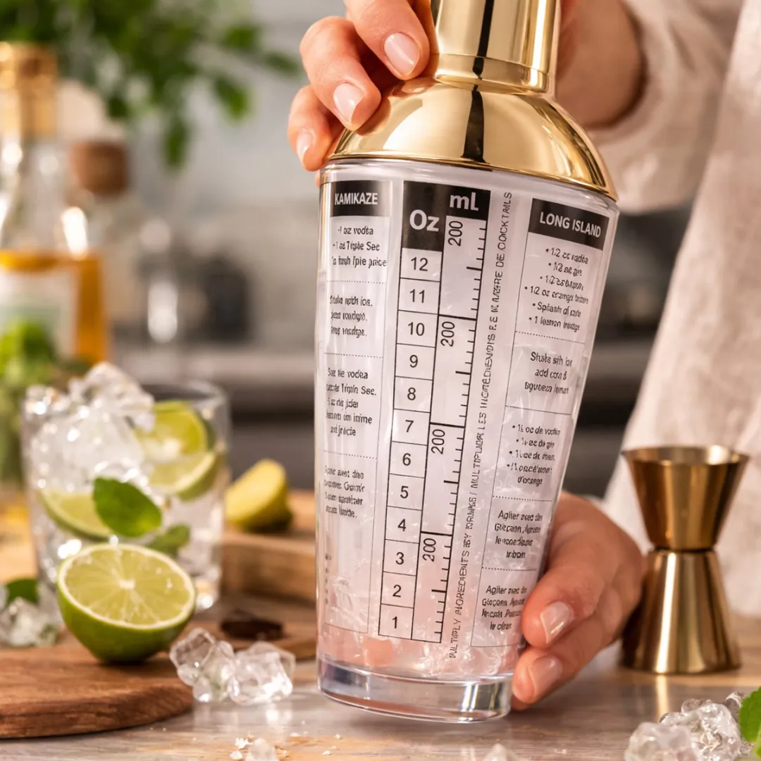 Alpina Cocktailshaker Glas 480ml - Transparant