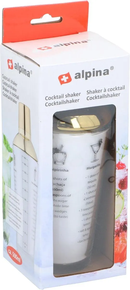 Alpina Cocktailshaker Glas 480ml - Transparant