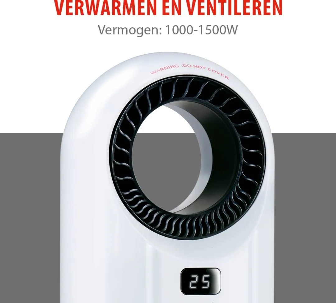 Alpina MEAKA3880/001 Ventilatorkachel 1500W - Wit