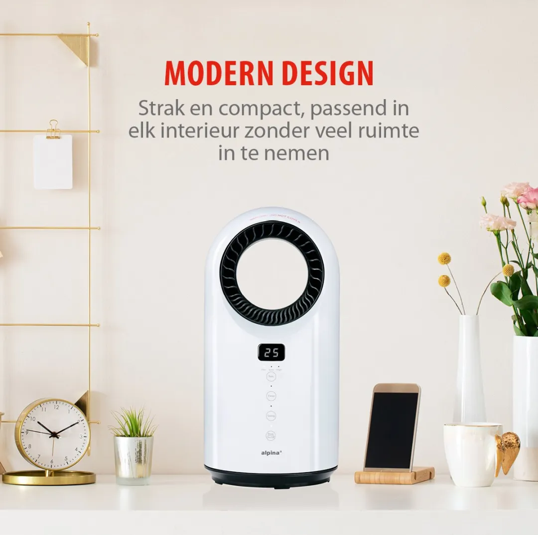 Alpina MEAKA3880/001 Ventilatorkachel 1500W - Wit - afbeelding 6 van 6