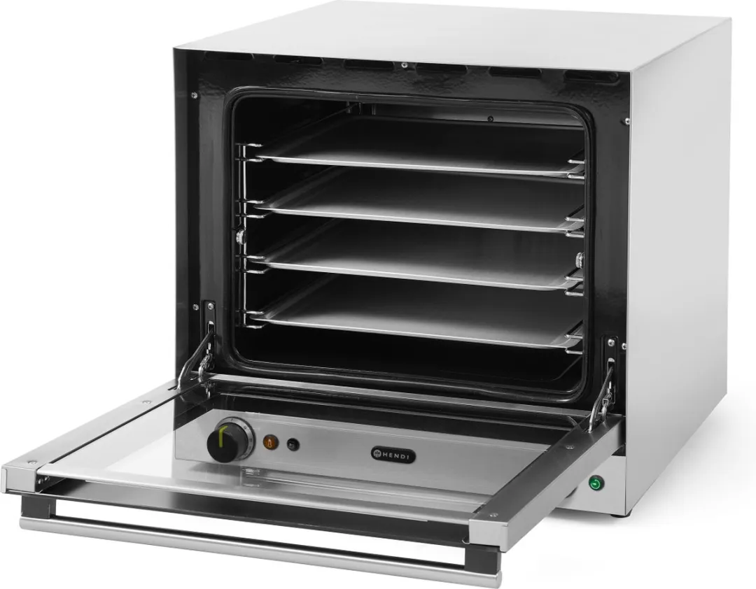 HENDI Heteluchtoven met vochtinjectie – 62L – 230V/2670W – 50-300°C – 4 trays – roestvrij staal