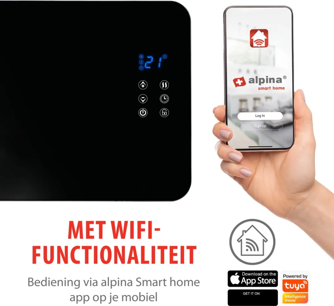 Alpina MEALEL6640/005 Elektrische Verwarming 2000W - Zwart