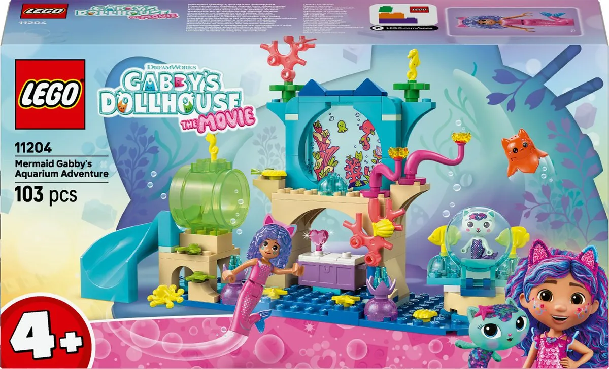 LEGO Gabby's Poppenhuis Zeemeermin Aquariumavontuur 11204