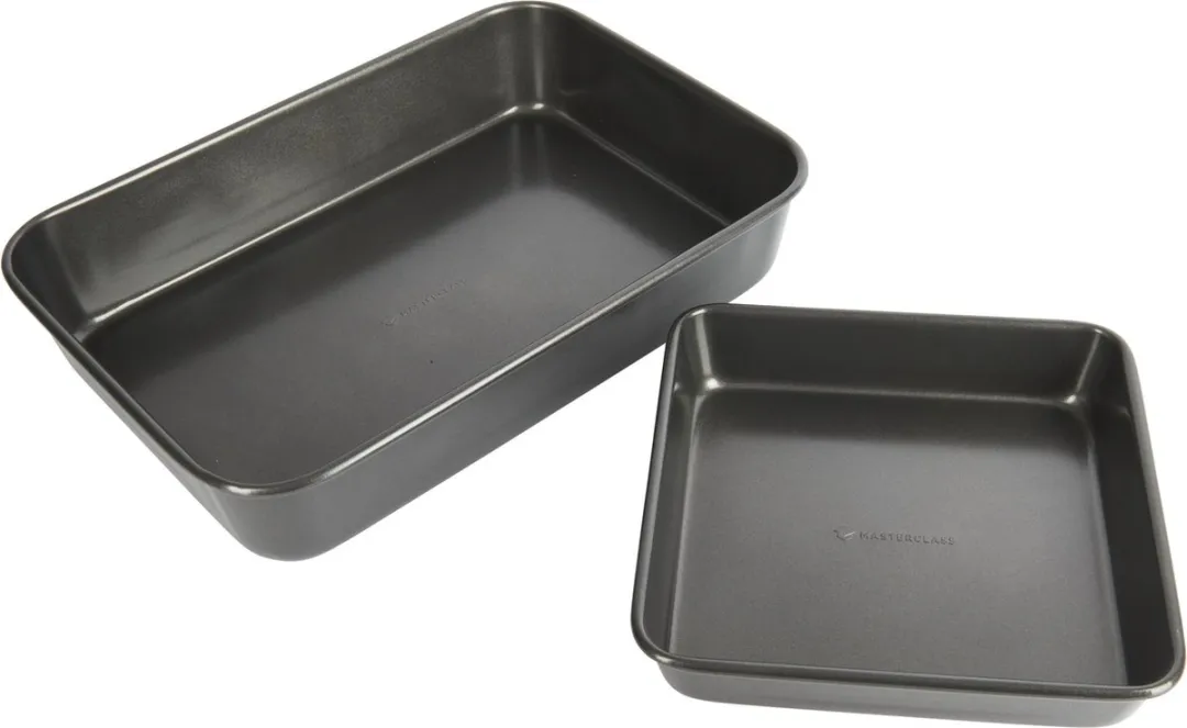 Masterclass KitchenCraft Braadpan & Ovenschaal 2-delig - 27,5x8x40cm - Zwart