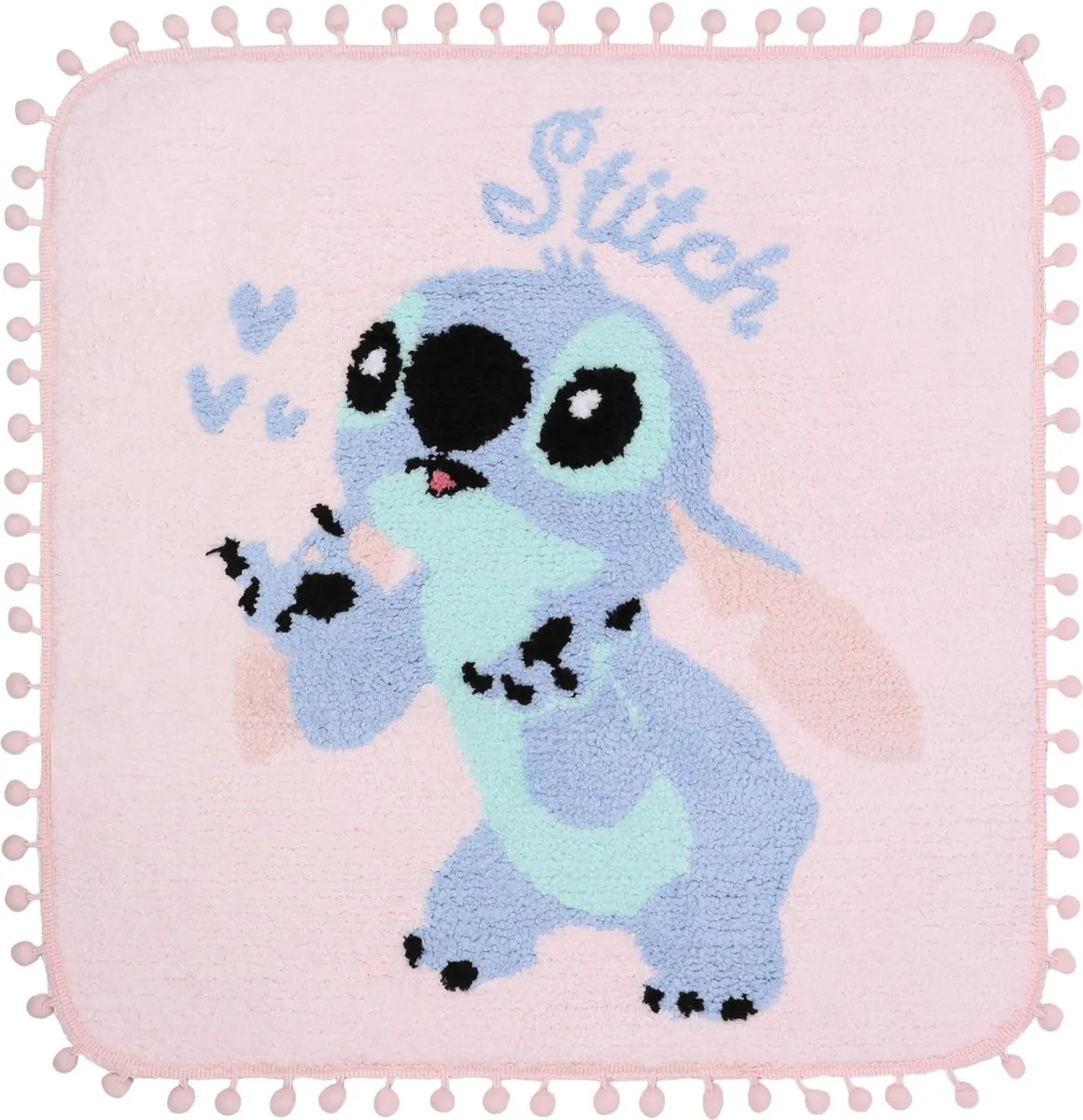 Disney Stitch Vierkant Vloerkleed 60x60cm - Roze - Antislip - afbeelding 2 van 6