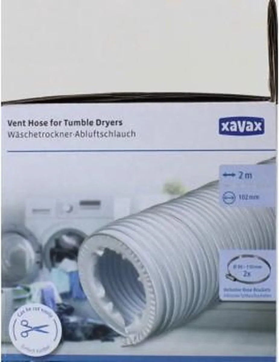 Xavax Luchtafvoerslang 102mm 2m - Wit - afbeelding 6 van 6