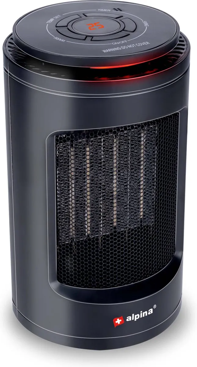 Alpina HP-12AR Ventilatorkachel 1200W - Zwart