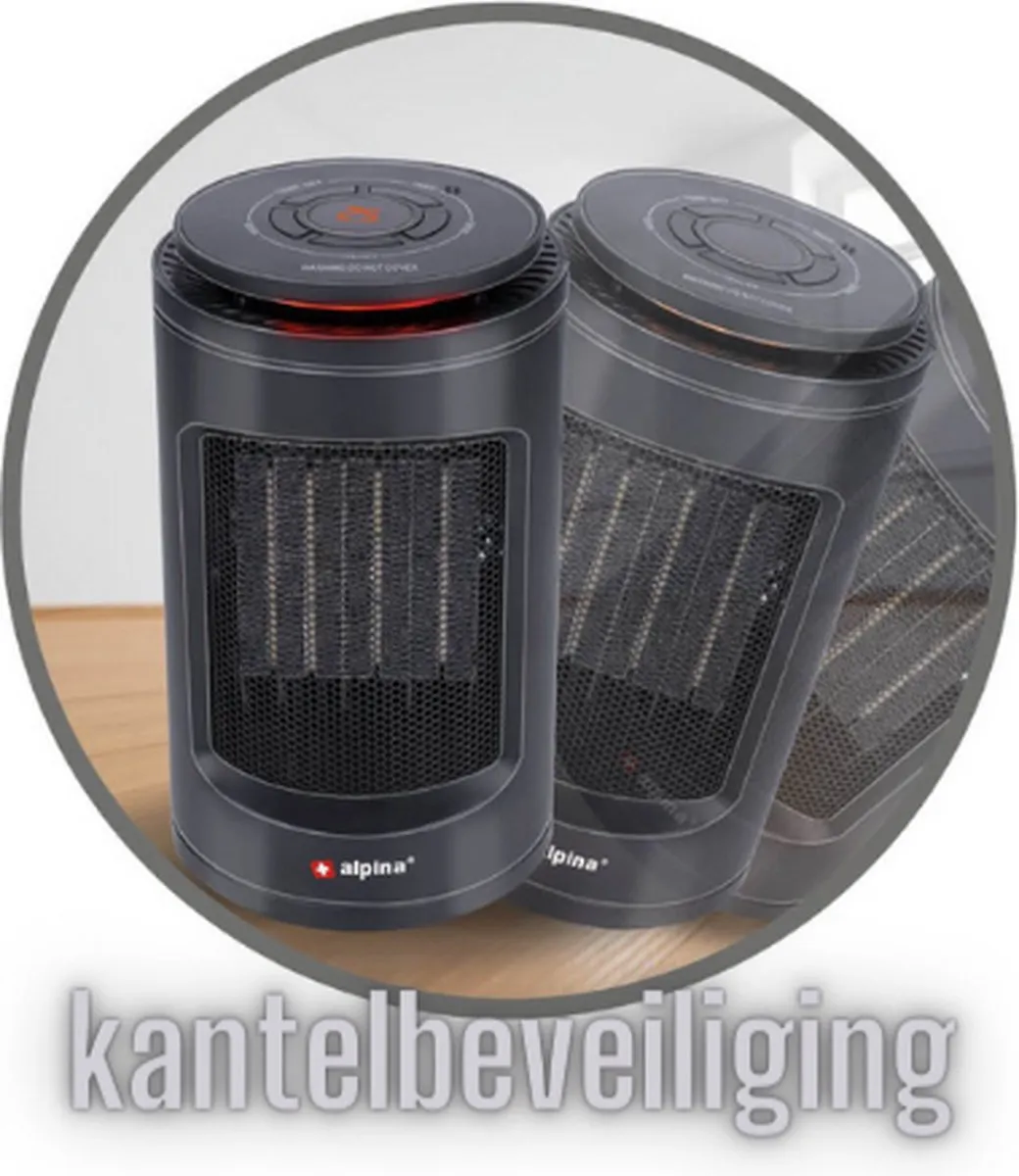 Alpina HP-12AR Ventilatorkachel 1200W - Zwart