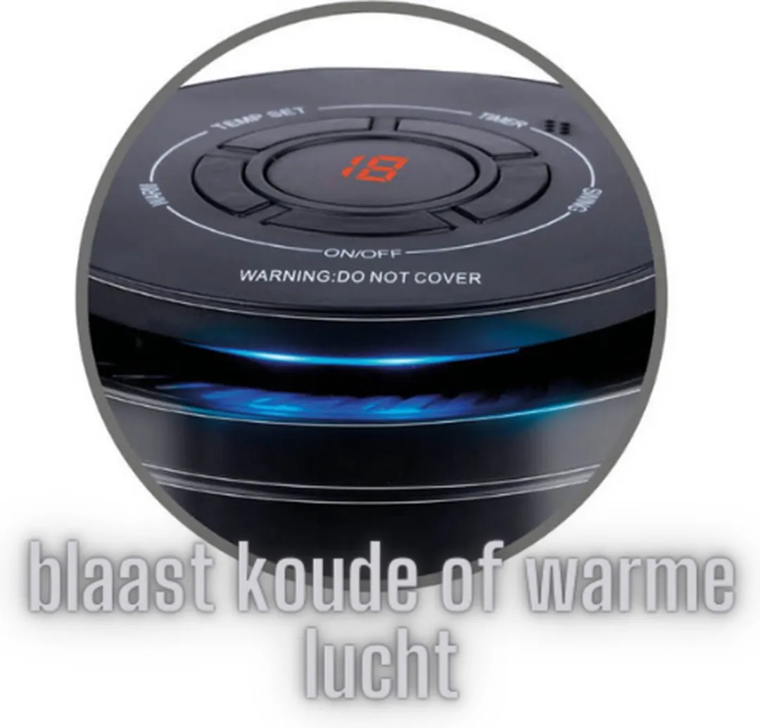 Alpina HP-12AR Ventilatorkachel 1200W - Zwart