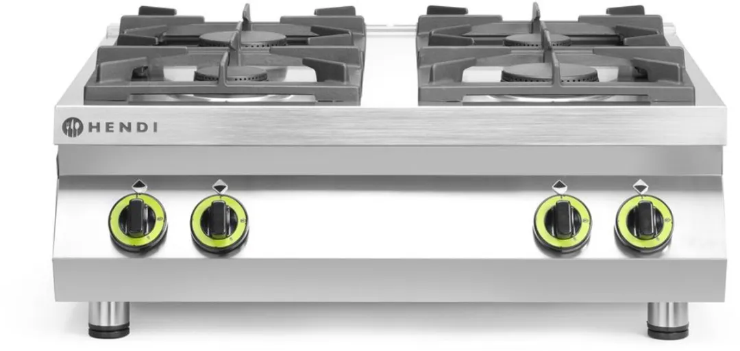 HENDI 4-pits Gasfornuis Tafelmodel - 19 kW - Rvs