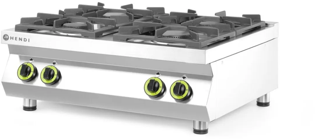 HENDI 4-pits Gasfornuis Tafelmodel - 19 kW - Rvs