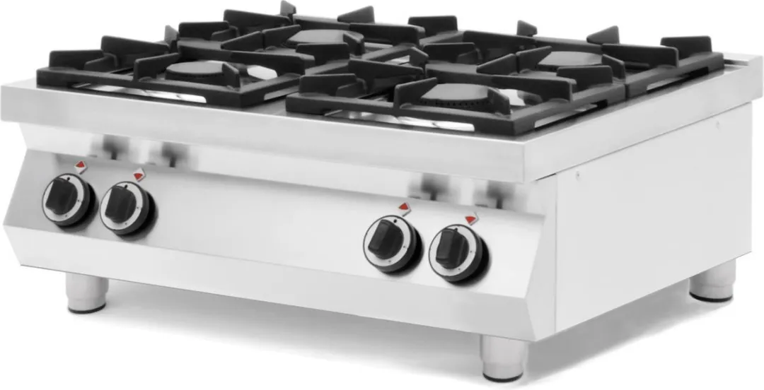 HENDI 4-pits Gasfornuis Tafelmodel - 19 kW - Rvs