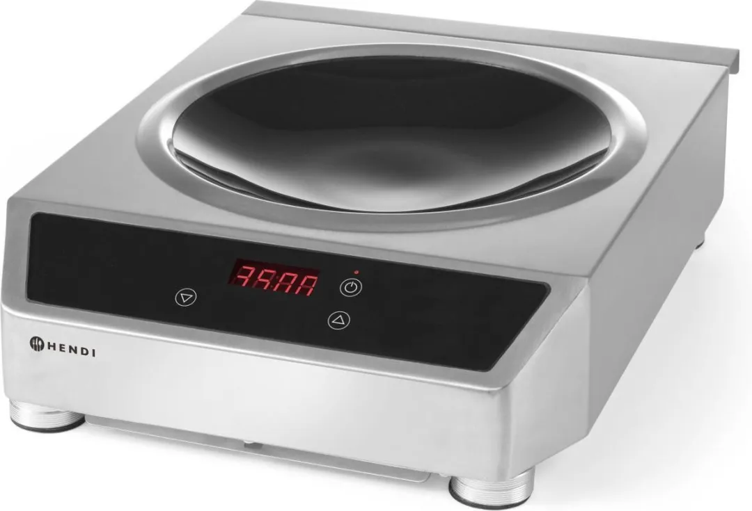 HENDI Inductiewok Profi Line 3500W - RVS - Inclusief pan