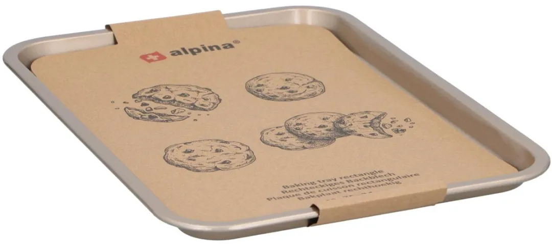Alpina Bakplaat Rechthoekig 35x24cm - Goudkleurig - afbeelding 3 van 4