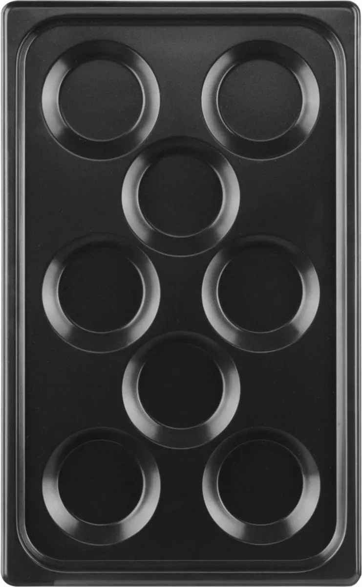 HENDI Convektomat Eggplate Bakplaat 8-vormig GN 1/1 - Zwart