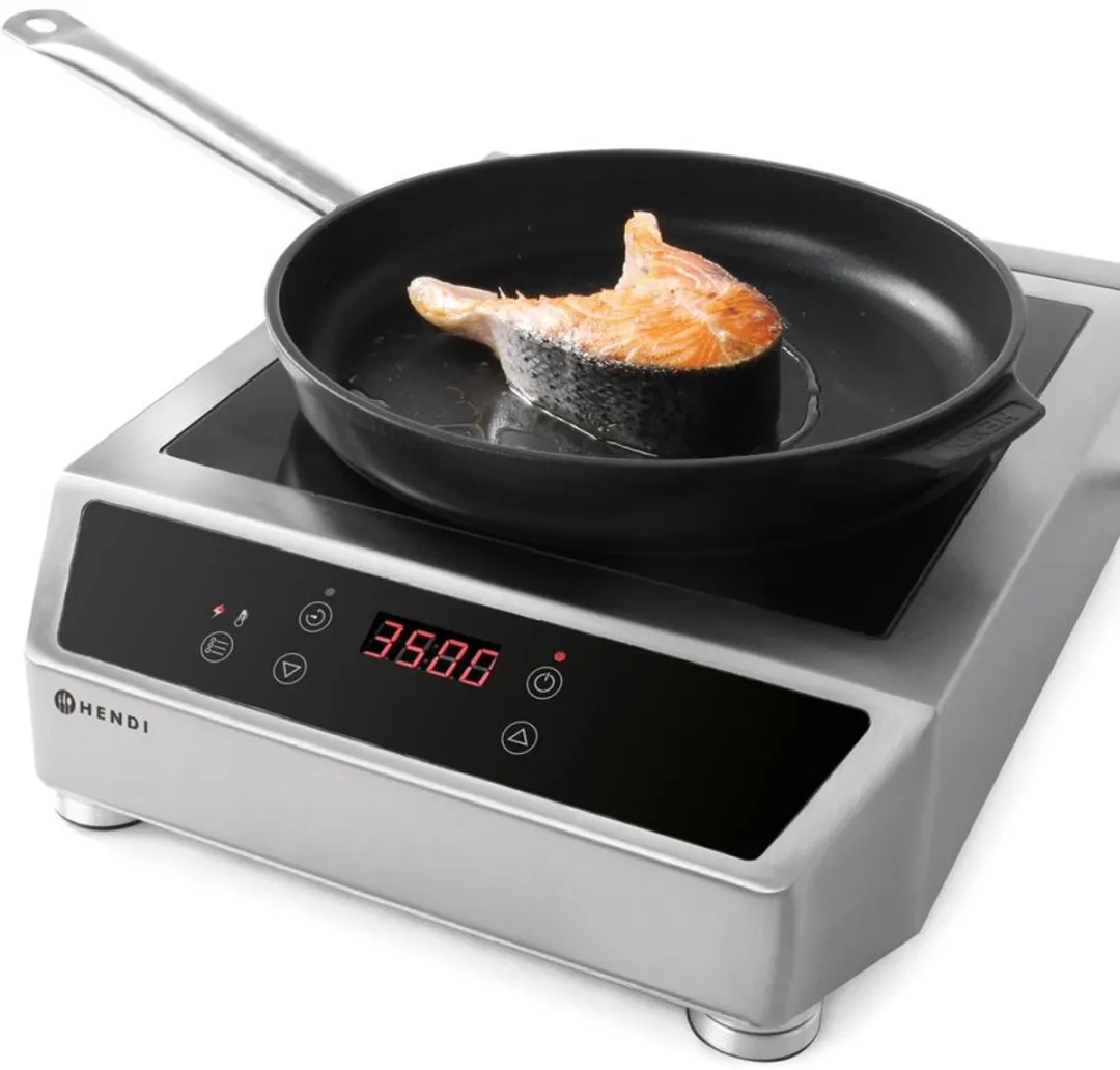 HENDI Profi Line Inductiekookplaat 3500W - 1 Zone - RVS/Zwart