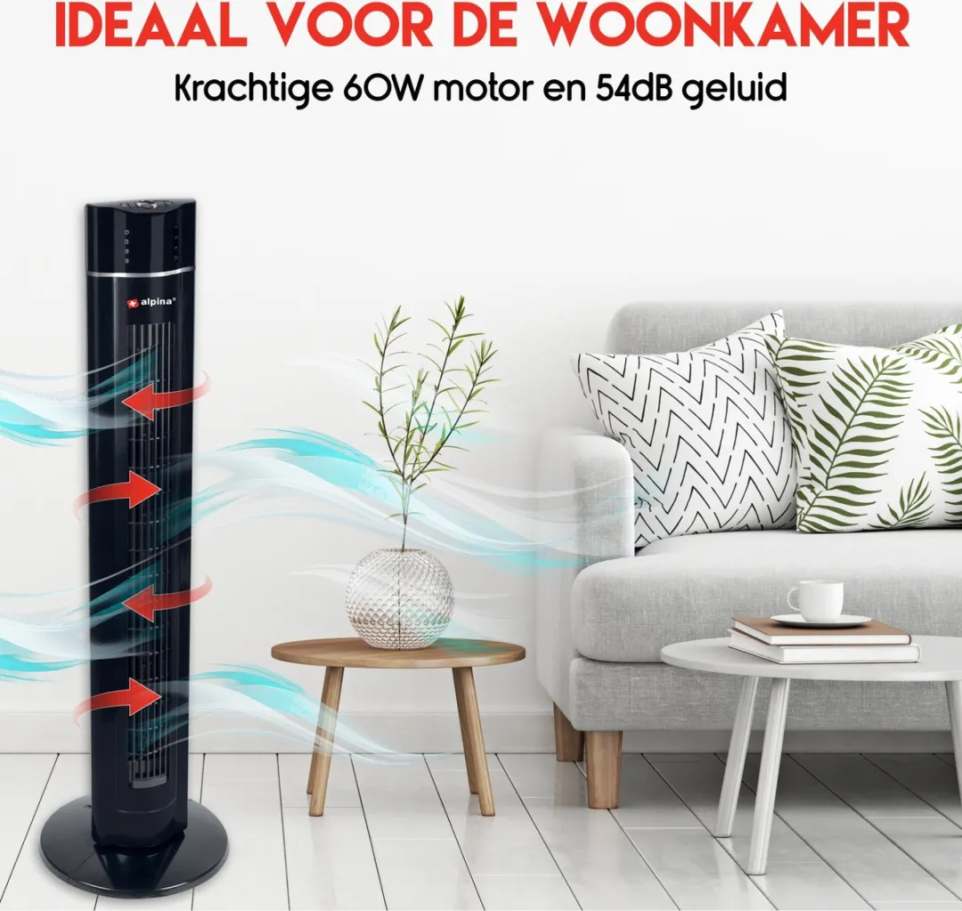 Alpina Torenventilator - Afstandsbediening - Timer - Geurcompartiment