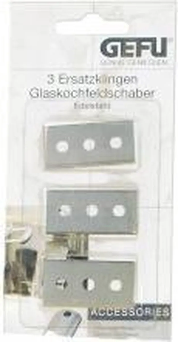 GEFU RESERV 12455 Reservemesjes Kookplaatkrabber - 3 Stuks - Zilver