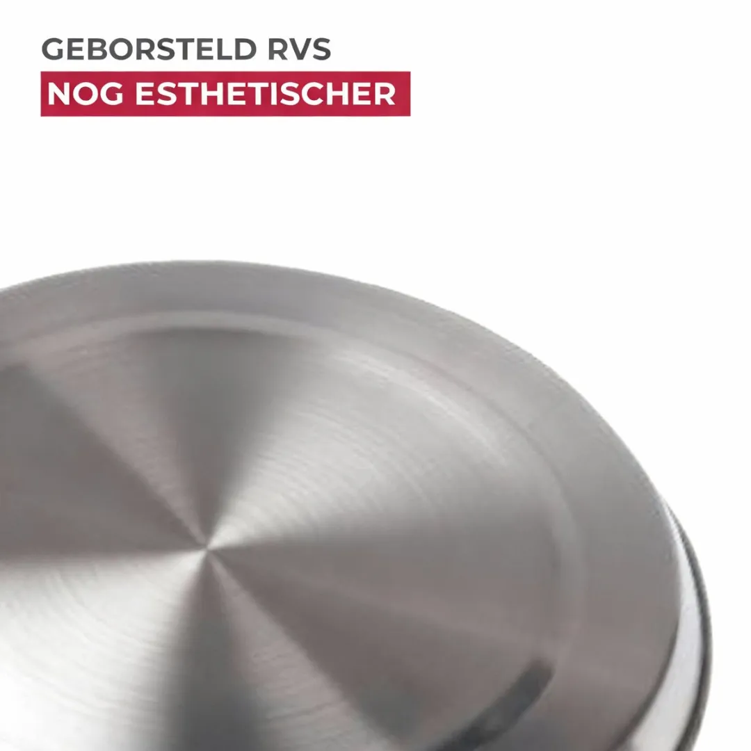 Fackelmann 12306 Afdekkappen Kookplaat - 2 Stuks - 16/20cm - Roestvrij Staal