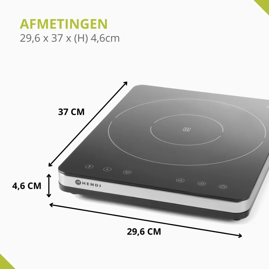 HENDI Inductiekookplaat 2000 2000W - Zwart