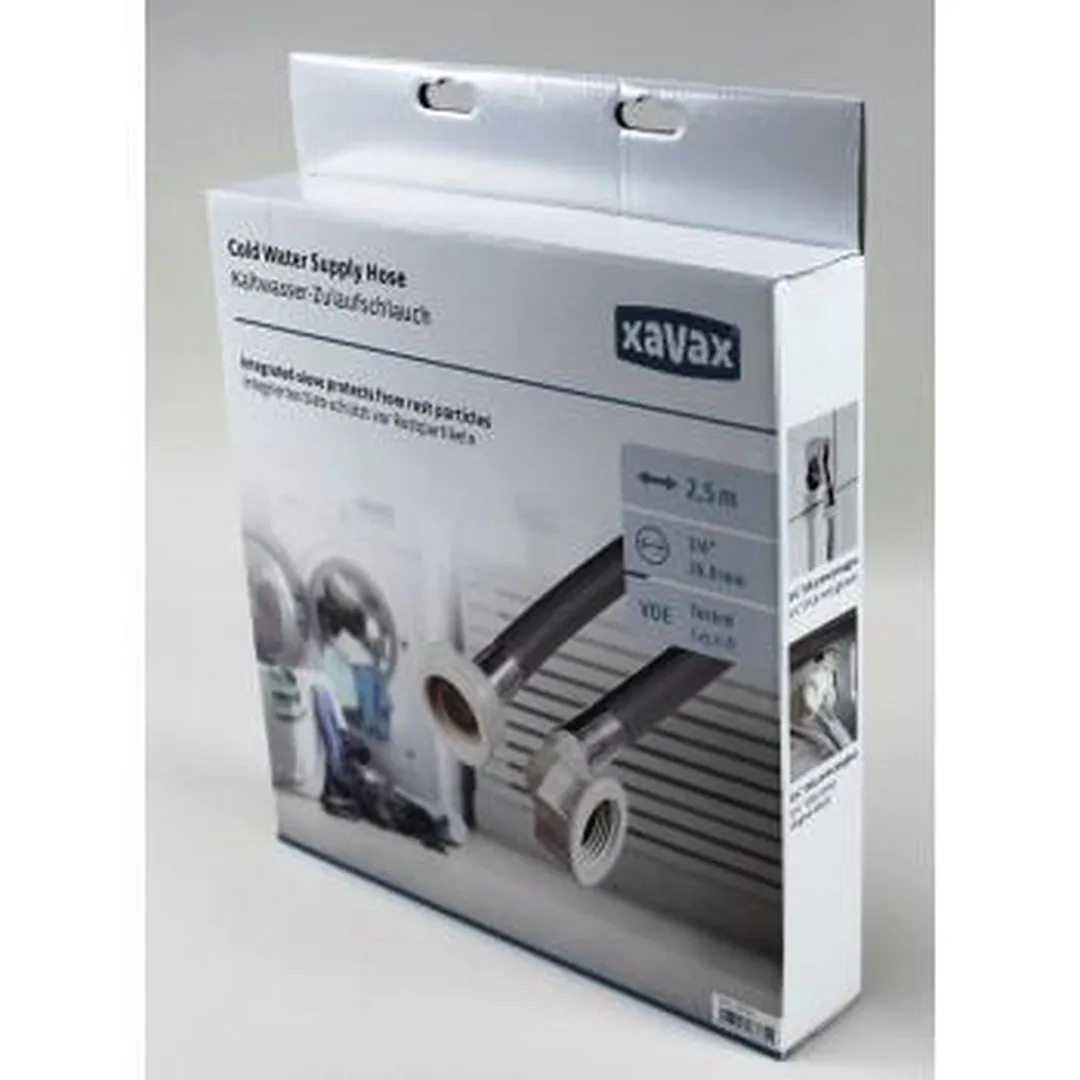 Xavax Koudwatertoevoerslang 2,5m - Grijs - Universeel
