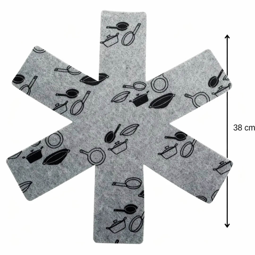 Fackelmann Pannenbeschermers 14202 - Grijs - 2 Stuks
