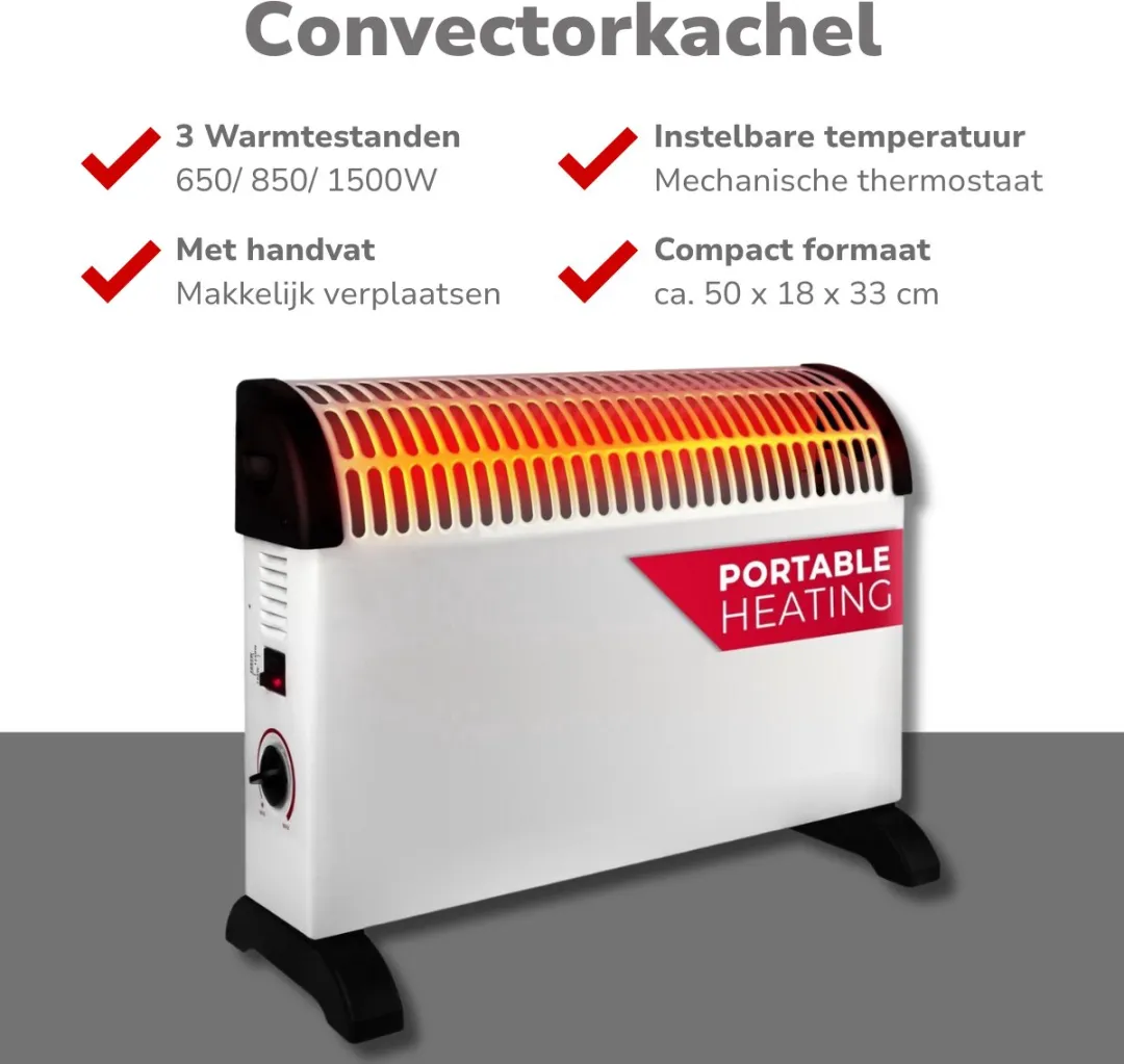Alpina Convectorkachel MEALEL6640/035 1500W - Wit