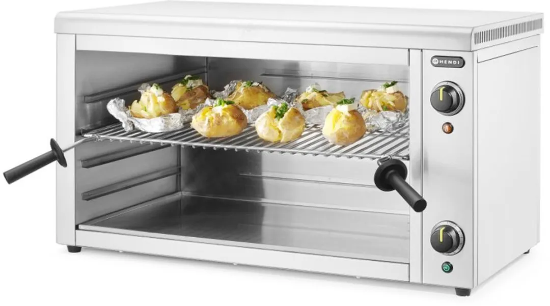 HENDI Salamander grill – 230V/3600W – 4 roosterhoogtes – roestvast staal – 800x633x453 mm