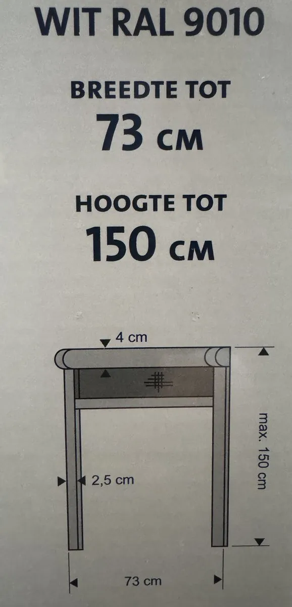 Bruynzeel S500 Rolhor 73x150cm - Wit