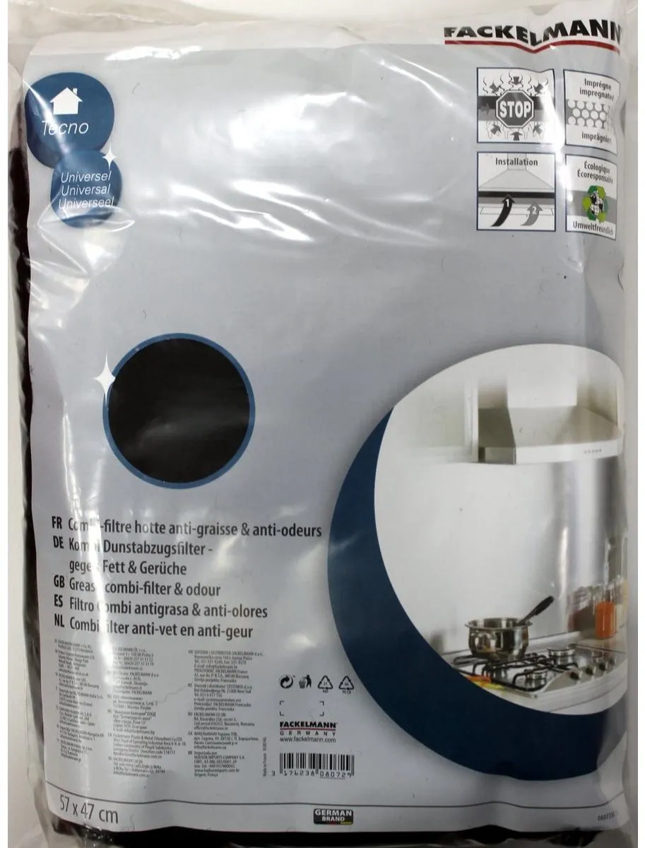 Fackelmann Afzuigkapfilter 0807250 - 57x47cm Wit