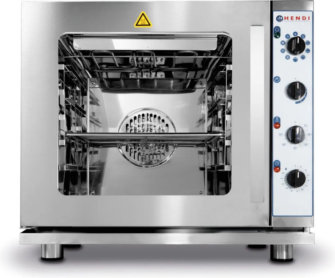 HENDI 225929 Hetelucht Stoomoven met Grill 3000W - 4x GN 2/3 - RVS