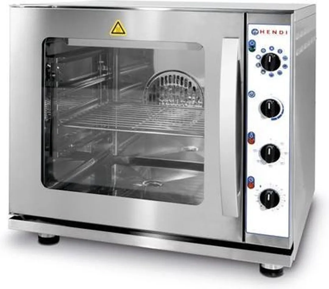 HENDI 225929 Hetelucht Stoomoven met Grill 3000W - 4x GN 2/3 - RVS
