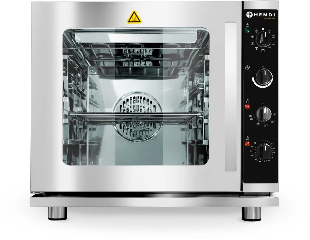 HENDI 225929 Hetelucht Stoomoven met Grill 3000W - 4x GN 2/3 - RVS