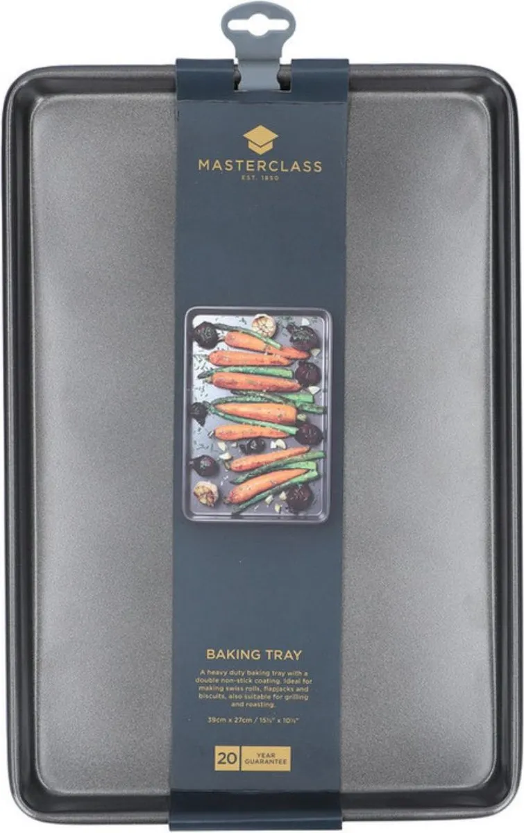 Masterclass KCMCHB3 Bakplaat 39x27cm - Carbon Grijs