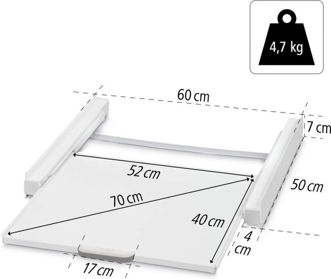 Xavax Uittrekbaar Werkblad Tussen Was- en Droogmachine
