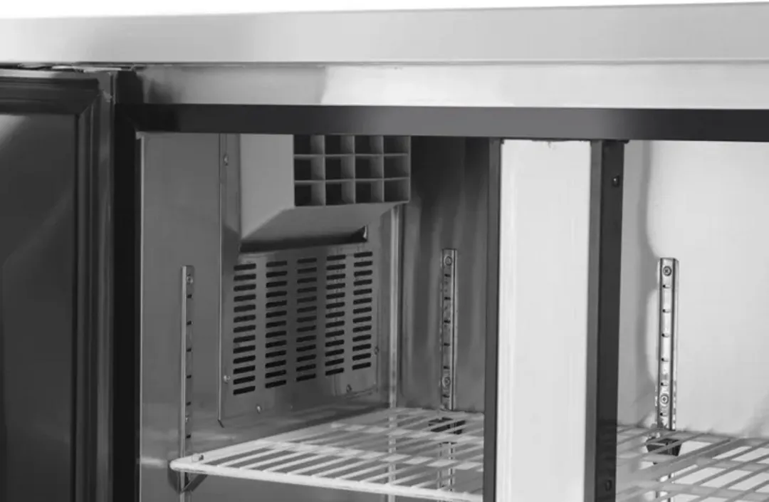 Hendi Vrieswerkbank 220L - Geforceerd - 2 Deuren - Roestvrijstaal